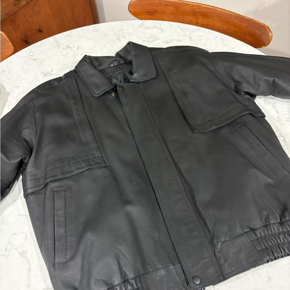 Wilda New York Men's Black Genuine Leather Jacket